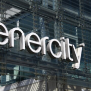 Hannover, Lower Saxony, Germany - April 12, 2020: enercity logo in Hanover, Germany - enercity is a German regional energy company, formerly Stadtwerke Hannover AG
