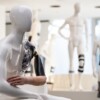 Ein Schulter- und Ellenbogengelenk ist im Showroom am Firmensitz vom Orthopädietechnikhersteller ottobock zu sehen. Die Ottobock SE & Co. KGaA ist ein internationales Unternehmen mit Sitz in Duderstadt, das im Bereich der Orthopädietechnik tätig ist.